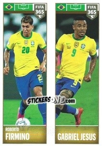Sticker Roberto Firmino / Gabriel Jesus - FIFA 365 2022 - Panini
