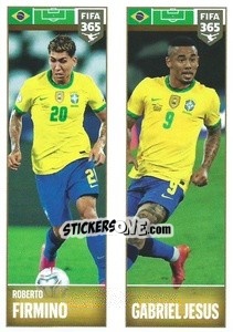 Sticker Roberto Firmino / Gabriel Jesus - FIFA 365 2022 n. 363 - Panini