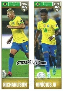 Sticker Richarlison / Vinícius Jr - FIFA 365 2022 n. 364 - Panini