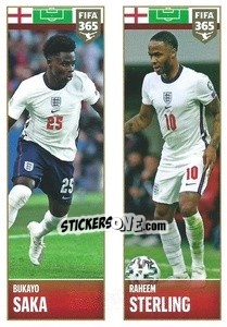 Figurina Bukayo Saka / Raheem Sterling - FIFA 365 2022 - Panini