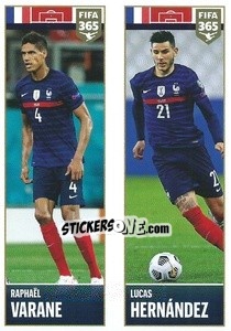 Sticker Raphael Varane / Lucas Hernández - FIFA 365 2022 - Panini