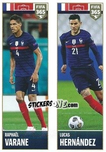 Sticker Raphael Varane / Lucas Hernández - FIFA 365 2022 n. 374 - Panini