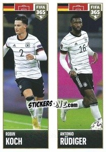 Sticker Robin Koch / Antonio Rüdiger - FIFA 365 2022 n. 384 - Panini