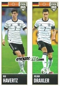 Sticker Kai Havertz / Julian Draxler - FIFA 365 2022 n. 387 - Panini