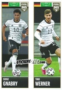 Sticker Serge Gnabry / Timo Werner - FIFA 365 2022 n. 388 - Panini