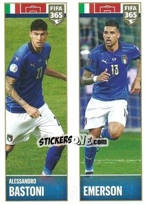 Figurina Alessandro Bastoni / Emerson Palmieri - FIFA 365 2022 - Panini