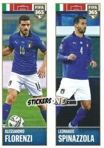 Cromo Alessandro Florenzi / Leonardo Spinazzola - FIFA 365 2022 - Panini