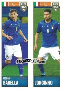 Sticker Nicolò Barella / Jorginho - FIFA 365 2022 - Panini