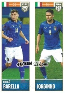 Sticker Nicolò Barella / Jorginho - FIFA 365 2022 n. 393 - Panini