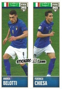 Sticker Andrea Belotti / Federico Chiesa - FIFA 365 2022 n. 395 - Panini