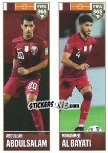 Cromo Abdullah Abdulsalam / Mohammed Al Bayati - FIFA 365 2022 - Panini