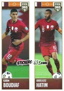 Sticker Karim Boudiaf / Abdelaziz Hatim - FIFA 365 2022 n. 402 - Panini