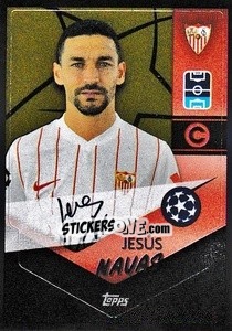 Sticker Jesús Navas - Captain - UEFA Champions League 2021-2022 - Topps