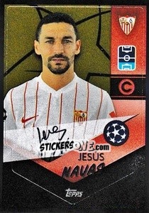 Sticker Jesús Navas - Captain - UEFA Champions League 2021-2022 n. 523 - Topps