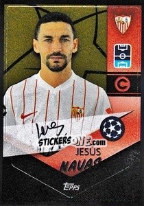 Cromo Jesús Navas - Captain - UEFA Champions League 2021-2022 - Topps