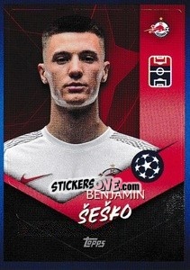 Sticker Benjamin Šeško - UEFA Champions League 2021-2022 - Topps