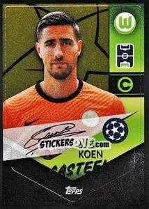 Sticker Koen Casteels - Captain - UEFA Champions League 2021-2022 n. 556 - Topps
