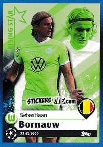 Sticker Sebastiaan Bornauw - Rising Star - UEFA Champions League 2021-2022 n. 559 - Topps