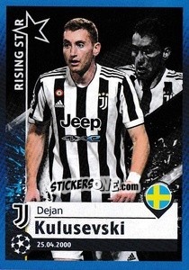 Sticker Dejan Kulusevski - Rising Star - UEFA Champions League 2021-2022 n. 596 - Topps
