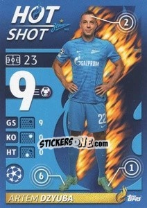 Sticker Artem Dzyuba - Hot Shot - UEFA Champions League 2021-2022 n. 609 - Topps