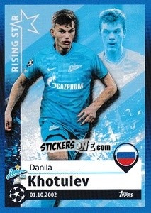 Sticker Danila Khotulev - Rising Star - UEFA Champions League 2021-2022 - Topps
