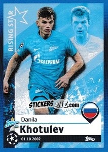 Sticker Danila Khotulev - Rising Star - UEFA Champions League 2021-2022 n. 614 - Topps