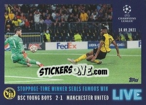 Sticker Stoppage-time winner seals famous win - UEFA Champions League 2021-2022 n. L2 - Topps