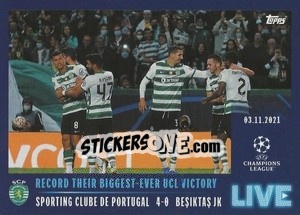 Sticker Record their biggest-ever UCL victory - UEFA Champions League 2021-2022 - Topps