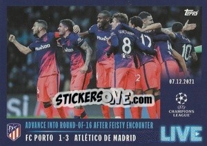 Sticker Advance into Round-of-16 after feisty encounter - UEFA Champions League 2021-2022 - Topps