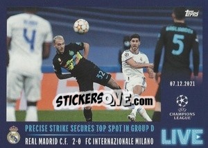 Figurina Precise strike secures top spot in Group D - UEFA Champions League 2021-2022 n. L22 - Topps
