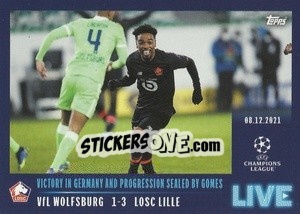 Sticker Victory in Germany and progression sealed by Gomes - UEFA Champions League 2021-2022 n. L23 - Topps