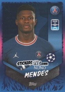 Sticker Nuno Mendes (Paris Saint-Germain) - UEFA Champions League 2021-2022 - Topps