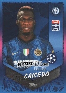 Sticker Felipe Caicedo (FC Internazionale Milano) - UEFA Champions League 2021-2022 n. L34 - Topps