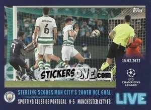 Figurina Sterling scores Man City's 200th UCL goal