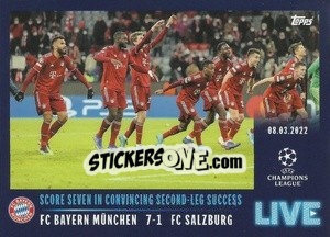 Figurina Score seven in convincing second-leg success - UEFA Champions League 2021-2022 n. L58 - Topps