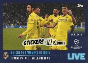 Cromo A night to remember in Turin - UEFA Champions League 2021-2022 - Topps