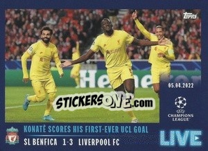 Sticker Konaté scores his first-ever UCL goal - UEFA Champions League 2021-2022 n. L67 - Topps