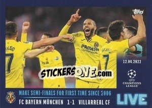 Sticker Make semi-finals for first time since 2006 - UEFA Champions League 2021-2022 - Topps