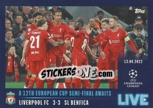 Sticker A 12th European cup semi-final awaits - UEFA Champions League 2021-2022 n. L80 - Topps