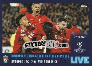 Sticker Comfortable two-goal lead after first leg - UEFA Champions League 2021-2022 n. L87 - Topps