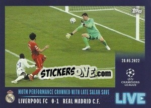 Cromo MOTM performance crowned with late Salah save - UEFA Champions League 2021-2022 - Topps