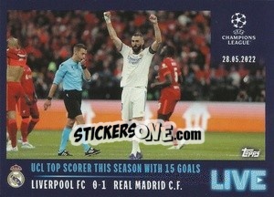 Figurina UCL top scorer this season with 15 goals - UEFA Champions League 2021-2022 - Topps