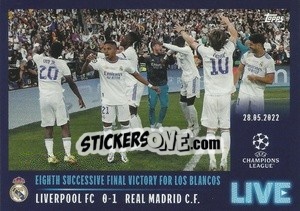 Sticker Eighth successive final victory for Los Blancos - UEFA Champions League 2021-2022 n. L101 - Topps