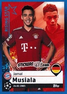 Sticker Jamal Musiala - Rising Star - UEFA Champions League 2021-2022 n. 362 - Topps