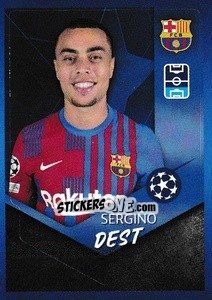 Sticker Sergiño Dest - UEFA Champions League 2021-2022 n. 377 - Topps