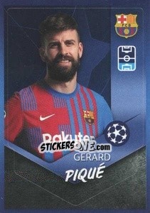 Sticker Gerard Piqué - UEFA Champions League 2021-2022 - Topps
