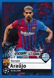 Cromo Ronald Araújo - Rising Star - UEFA Champions League 2021-2022 - Topps