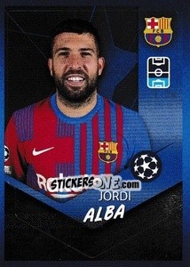 Sticker Jordi Alba - UEFA Champions League 2021-2022 - Topps