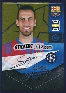 Sticker Sergio Busquets - Captain - UEFA Champions League 2021-2022 - Topps