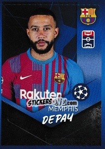 Sticker Memphis Depay - UEFA Champions League 2021-2022 n. 386 - Topps